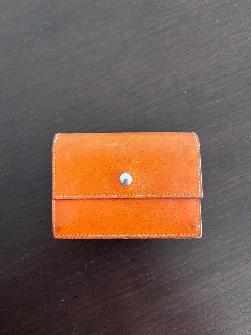 週末売り切り価格　明日迄銀座HERMES購入エルメスのカードケース　オレンジ