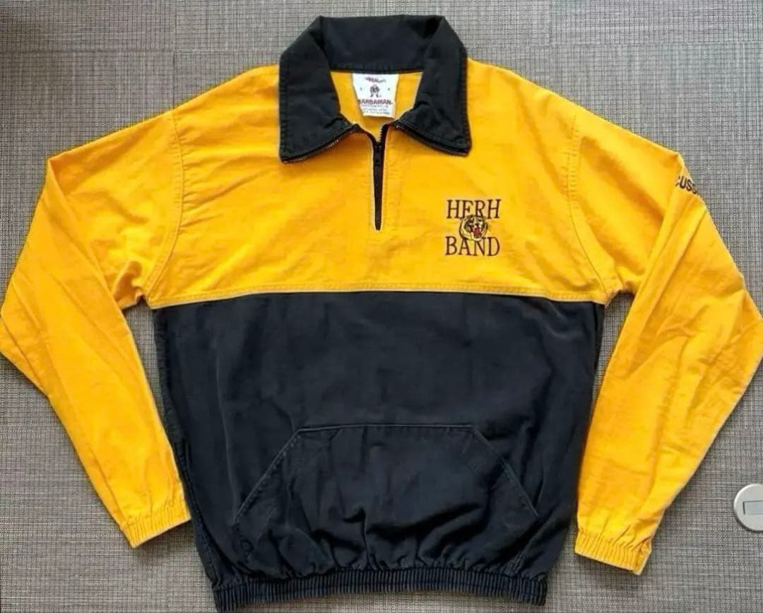 ★【希少】90s 製BARBARIANハーフジップスタッフジャケット