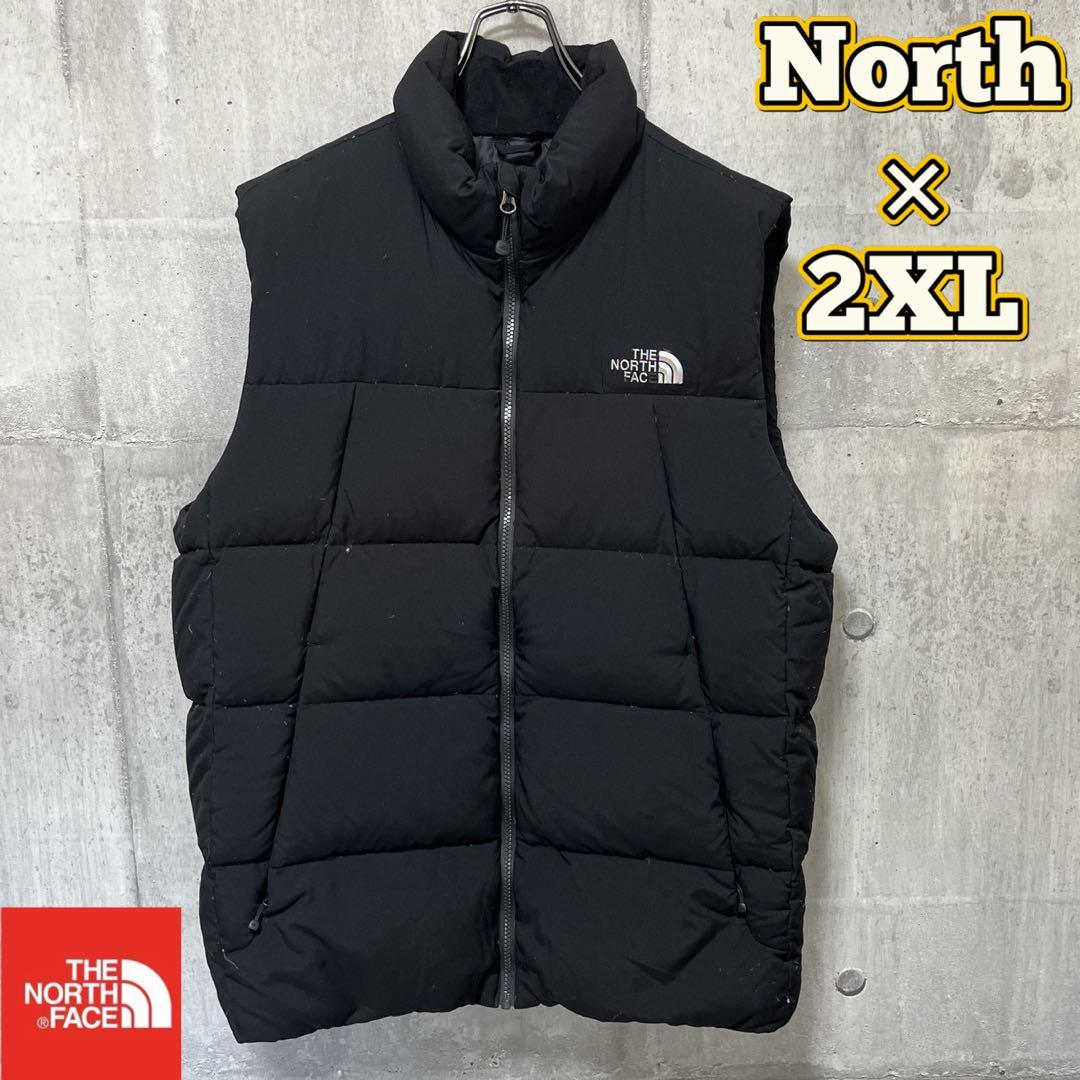 ノースフェイス　ダウンベスト　ブラック　メンズ2XL