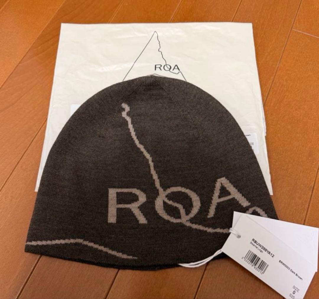 【新品未使用】ROA ロア Beanie Logo \"dark brown\"