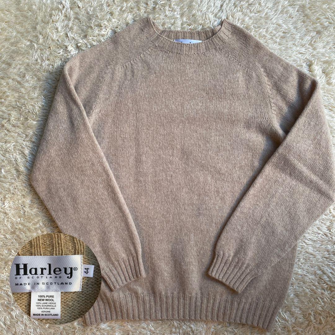 【美品】ハーレーオブスコットランド 44サイズ シャギードック ニット セーター