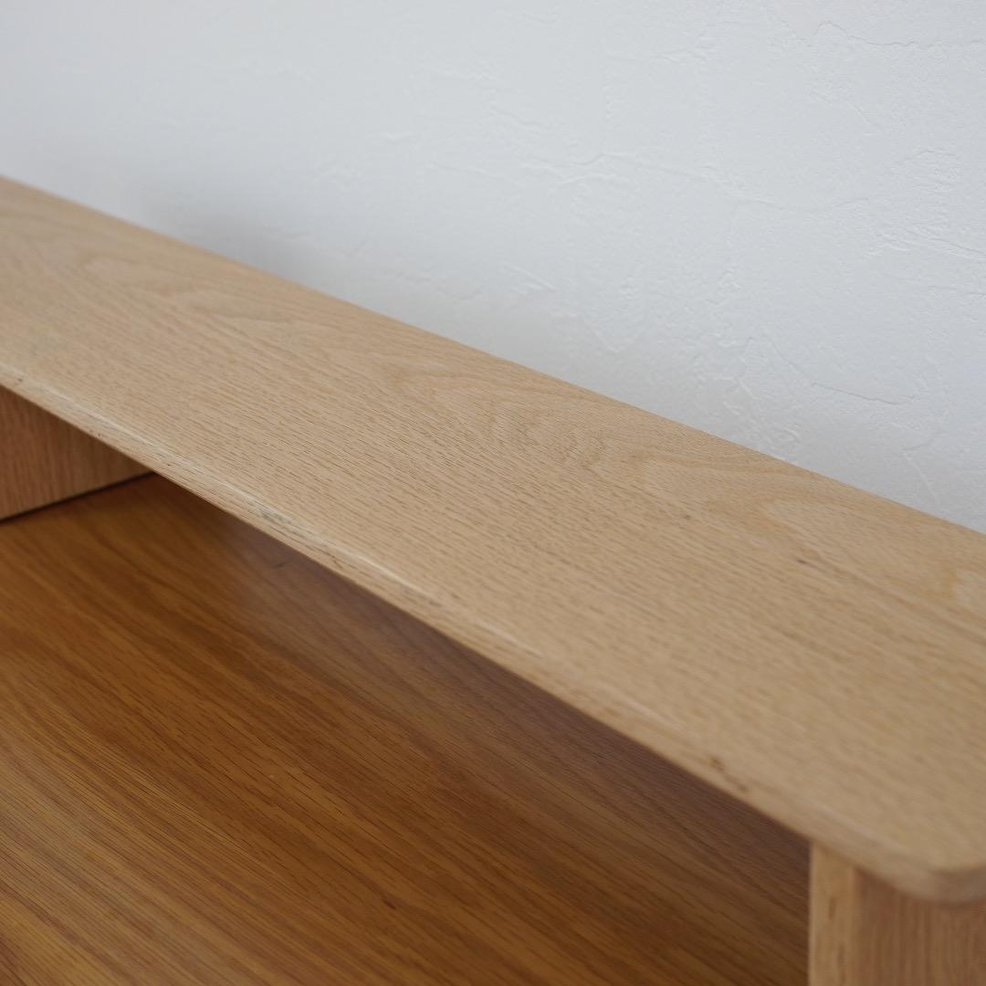 【オーク無垢材】デスクシェルフ(1000mm幅)〈奥行短タイプ〉