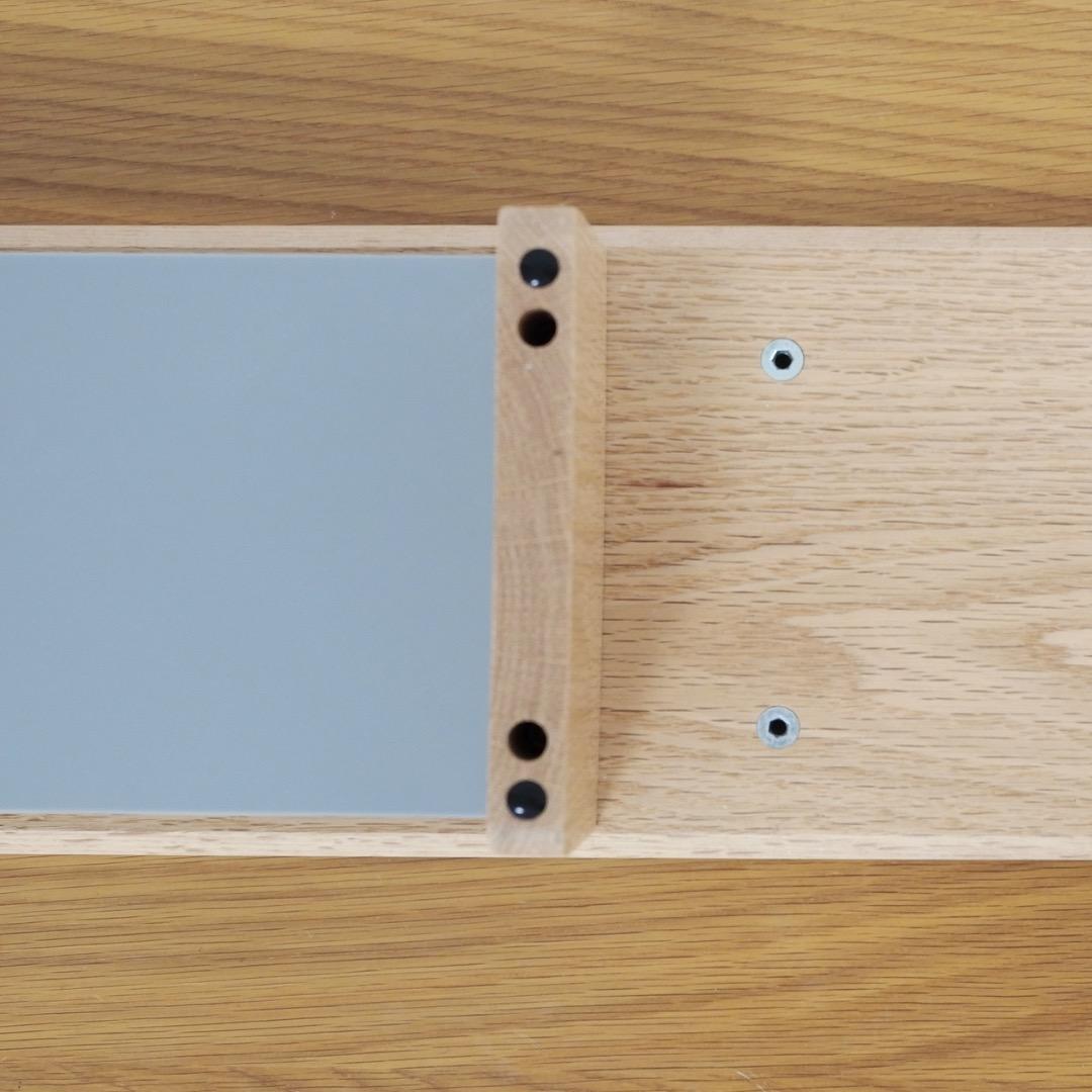 【オーク無垢材】デスクシェルフ(1000mm幅)〈奥行短タイプ〉