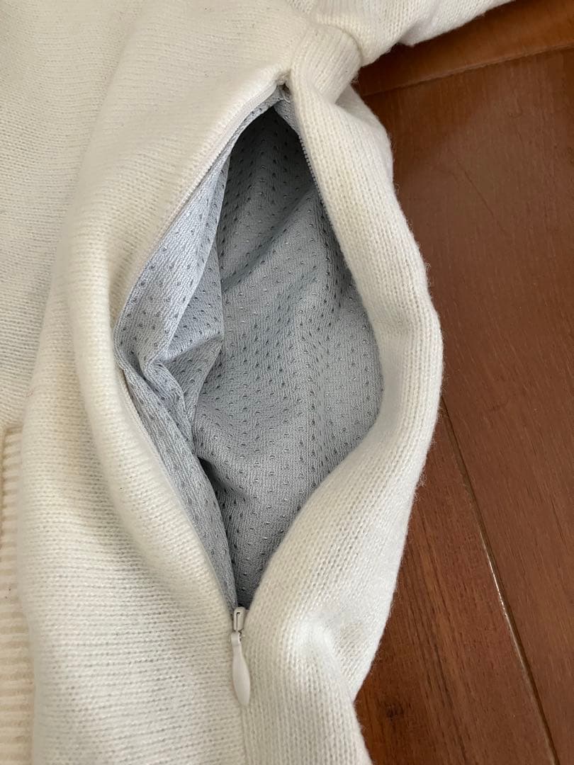 パーリーゲイツ ニットジャケット センターロゴ DIAPLEX 蓄熱　白