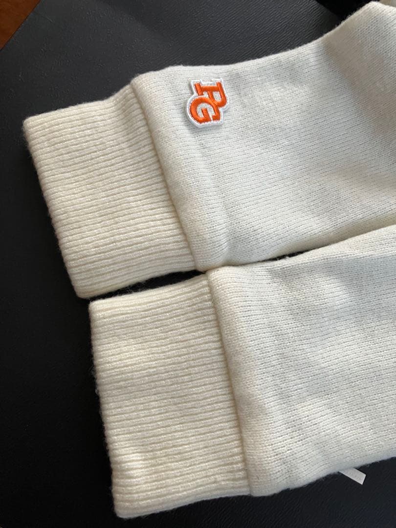 パーリーゲイツ ニットジャケット センターロゴ DIAPLEX 蓄熱　白