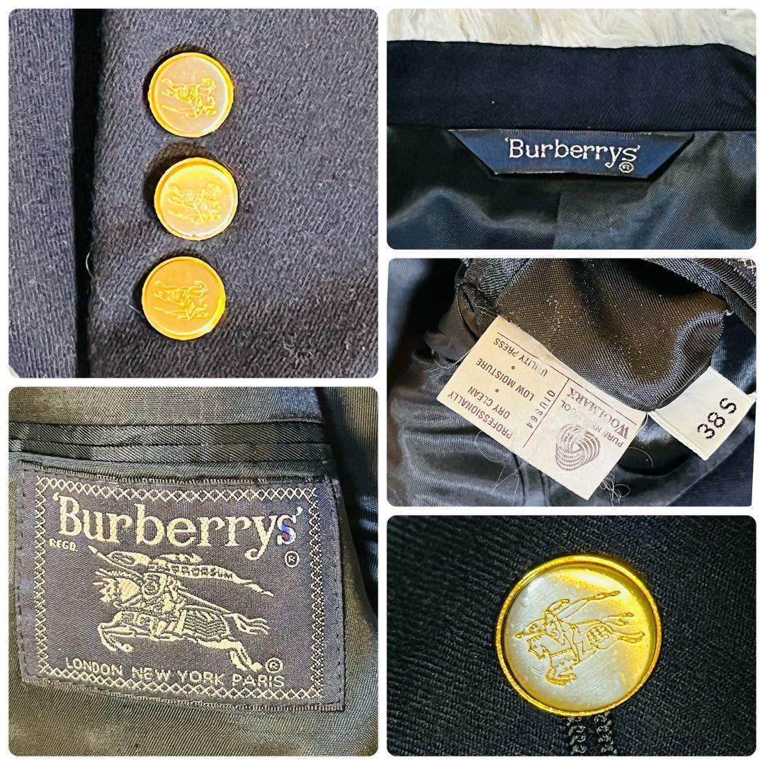 【極美品】 バーバリーズ ネイビー L セットアップ ジャケパン ゴールドボタン