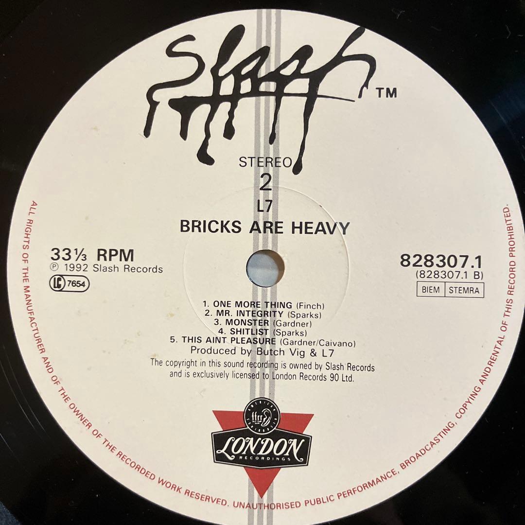 L7 Bricks Are Heavy レコード LP