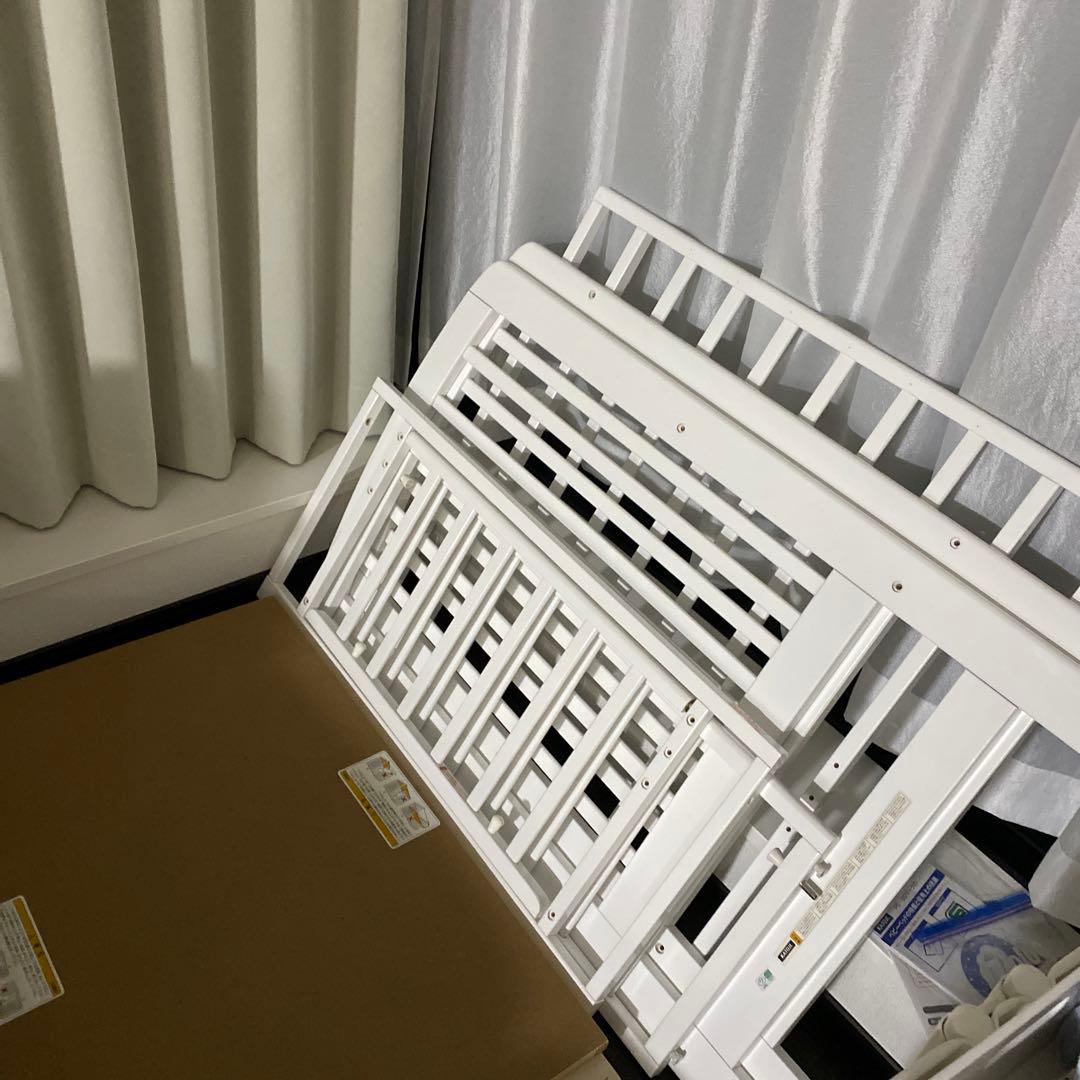 ベビーベッドセット　ハイポジションミニベッド