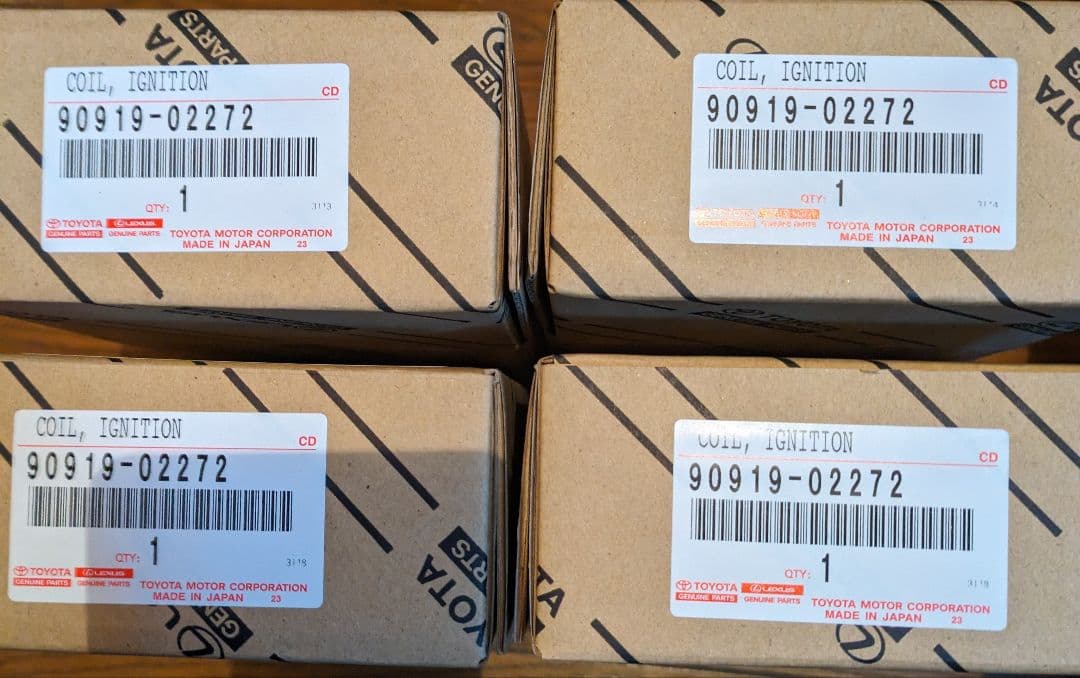 トヨタ　純正　イグニッションコイル4本セット　90919-02272