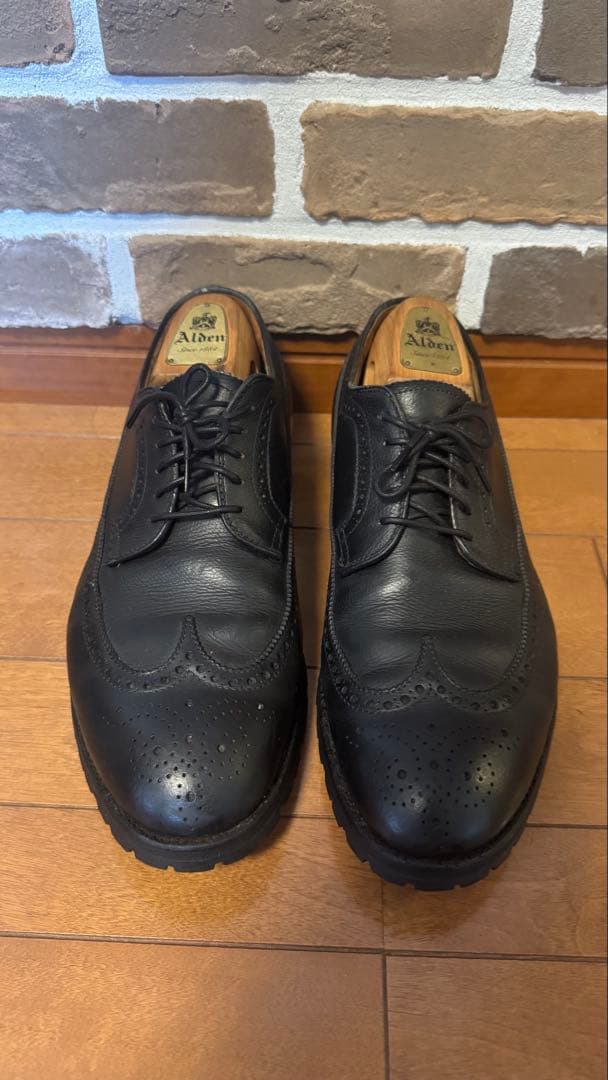 オールデン×アナトミカ ロングウイング 純正シューツリー付 サイズ10 ブラック