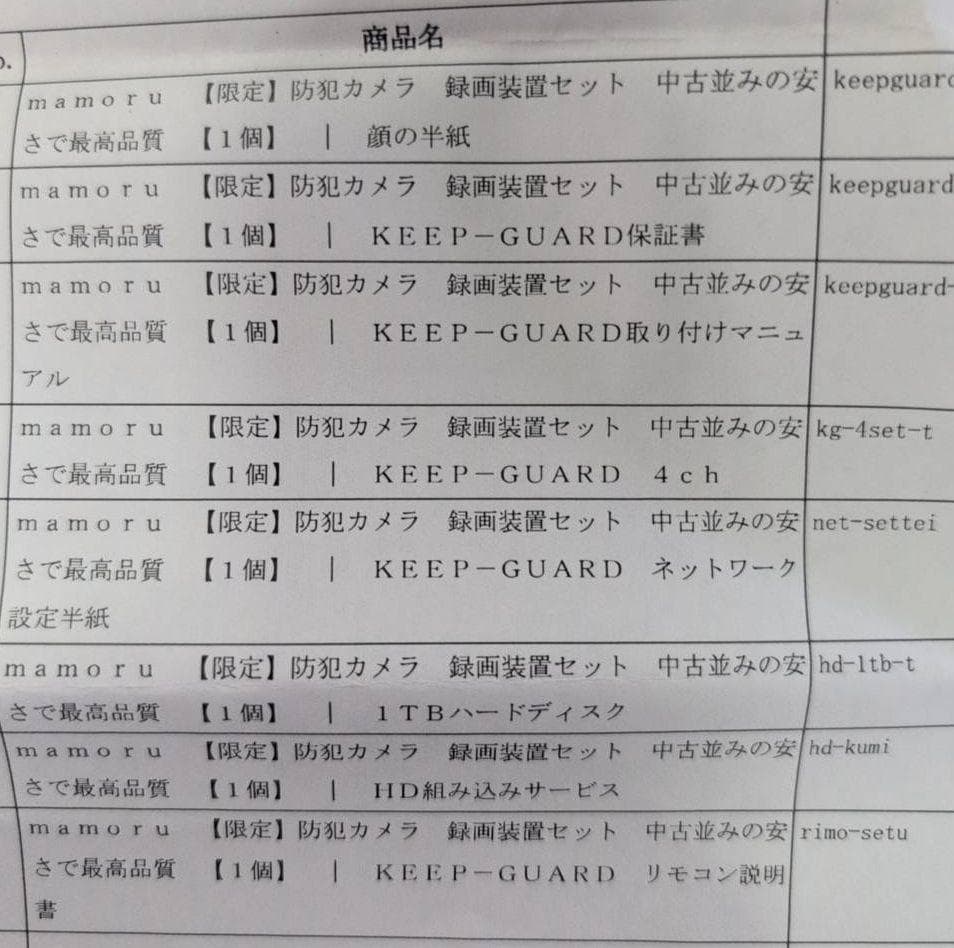 【K-GUARD】防犯カメラ録画装置セット 未使用ですが長期保管品★東京/大田区