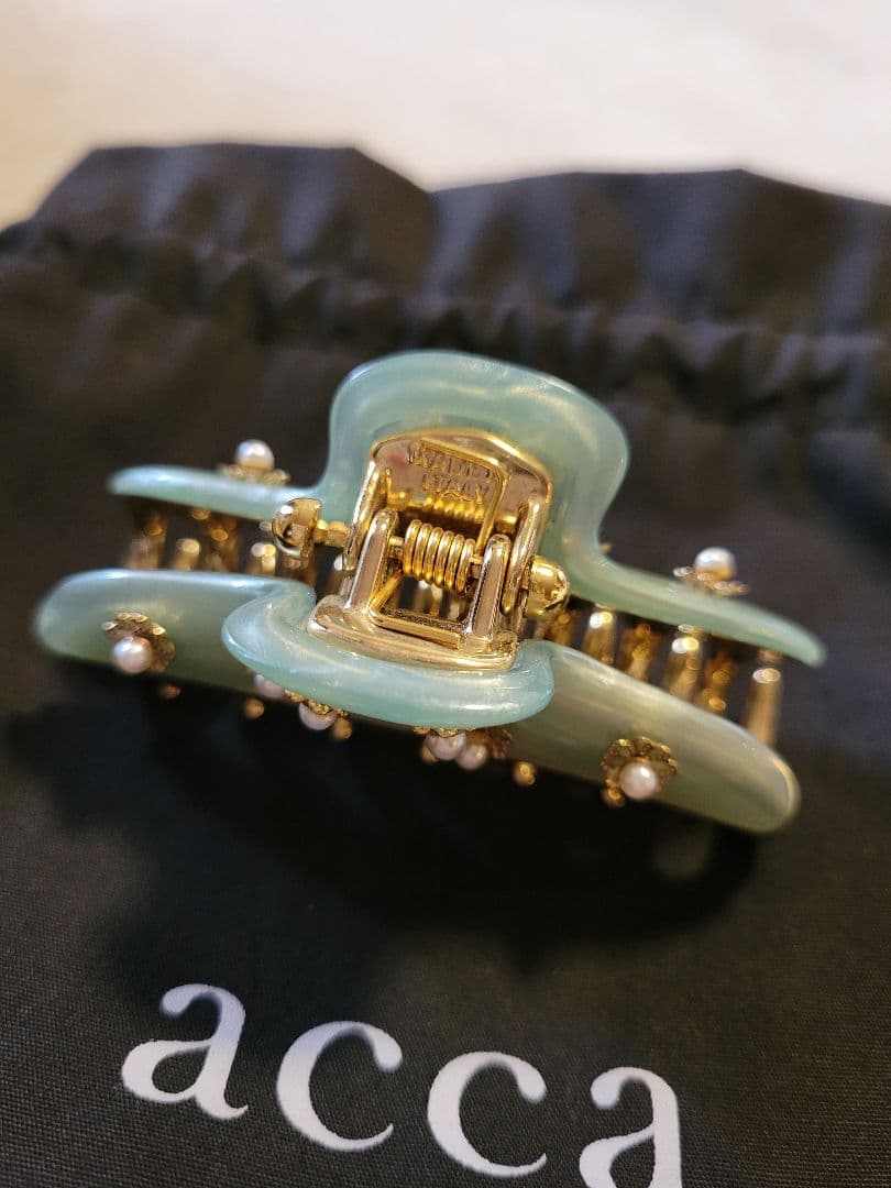 acca ヘアクリップ パール付き バンスクリップ