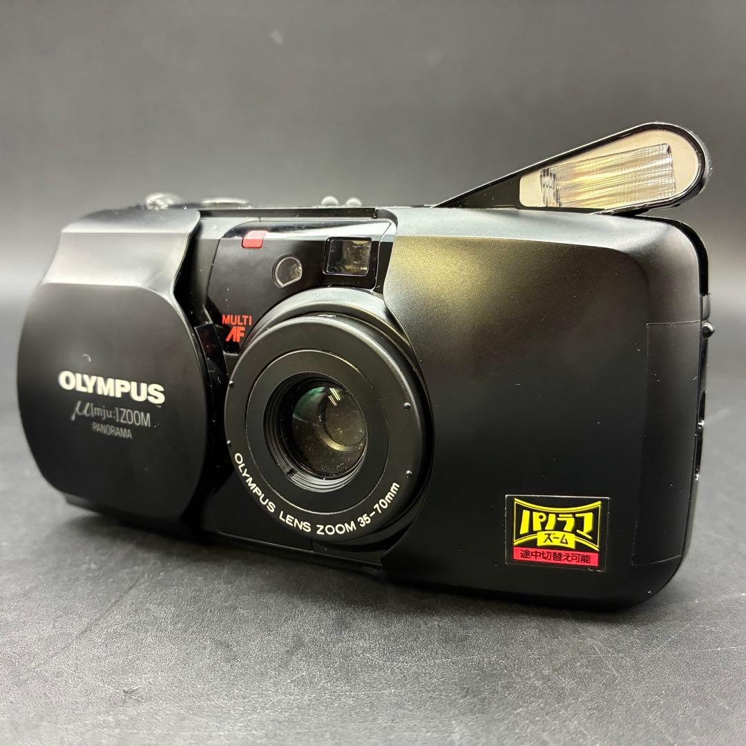 OLYMPUS μ zoom PANORAMA フィルムカメラ　説明書付き