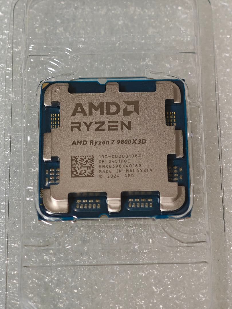 新品 バルク AMD Ryzen 7 9800X3D AM5 CPU