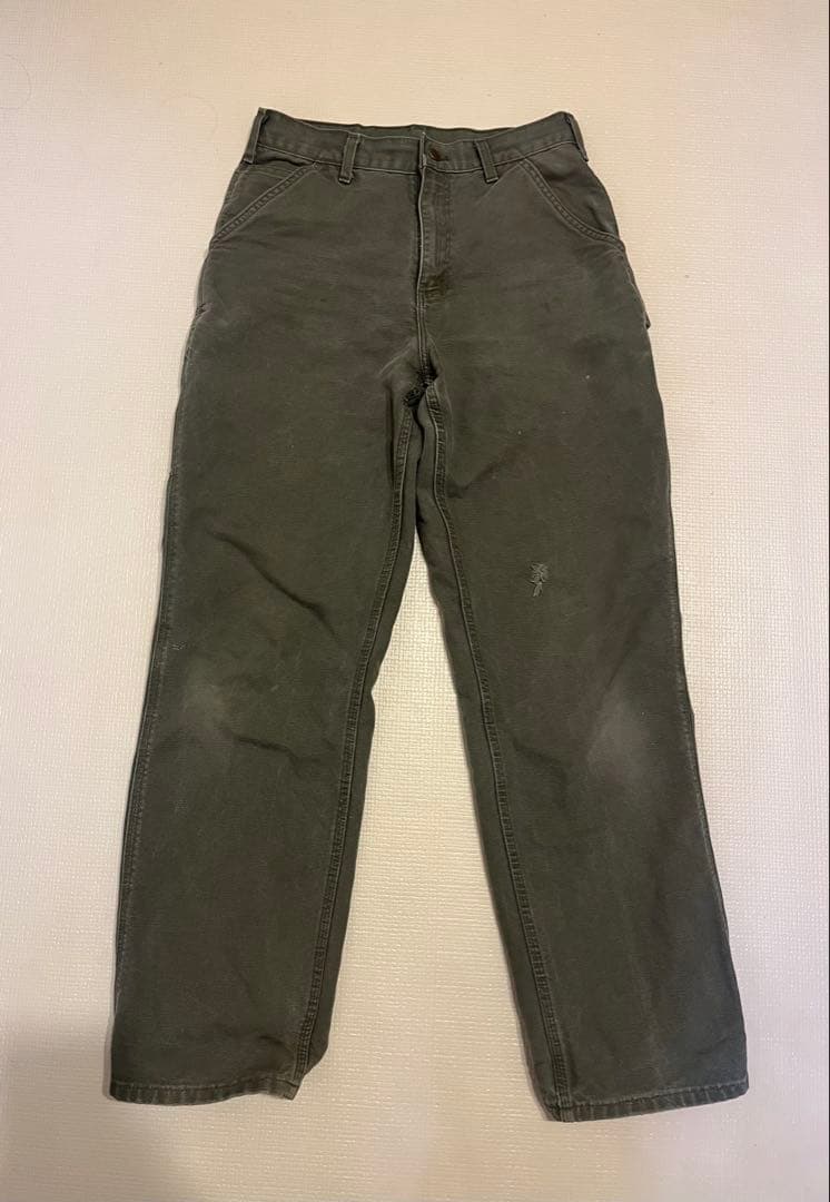【Carhartt】 B11 ダックパンツ ペインターパンツ モスグリーン