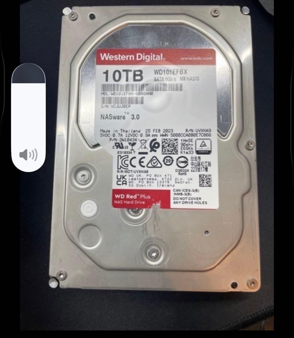 ウエスタンデジタル　HDD 3.5インチ　10TB 1181時間