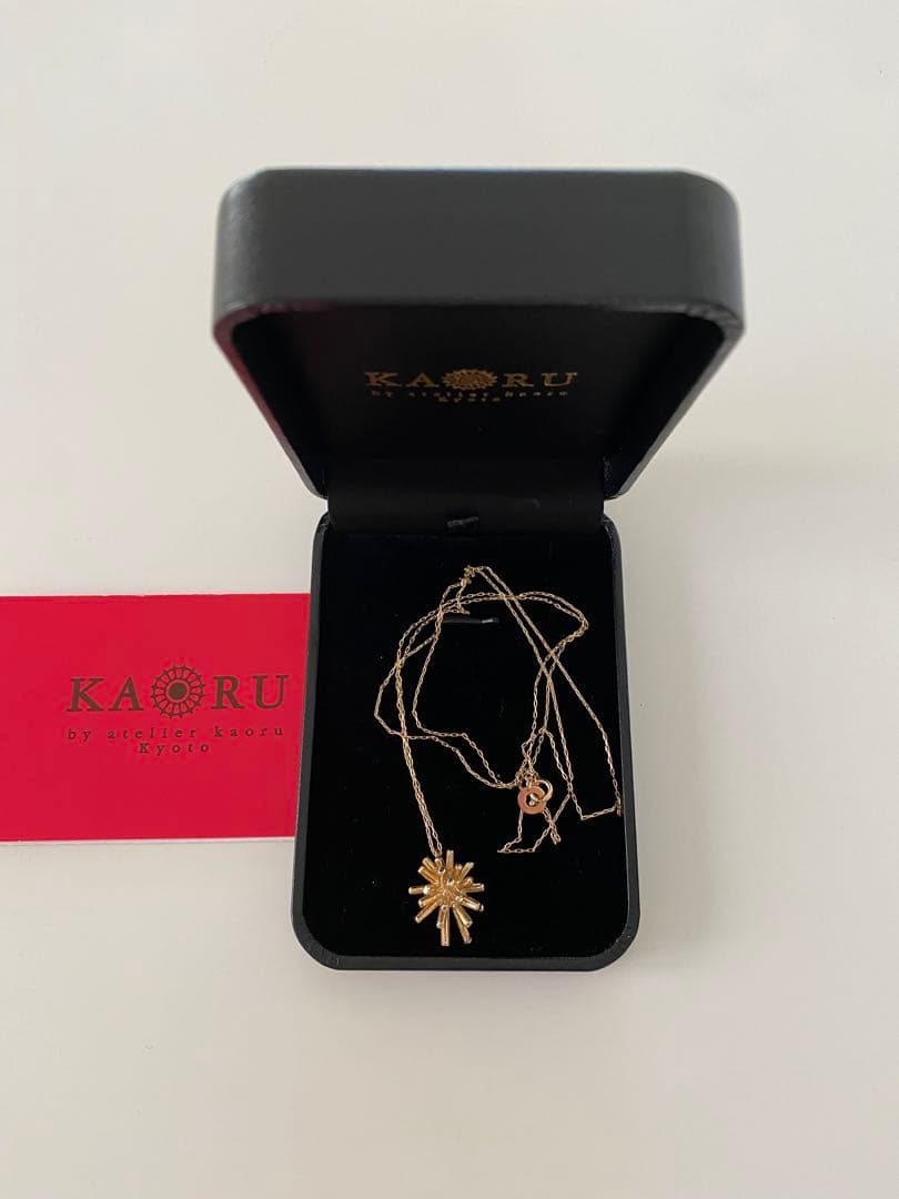 KAORU スターダストLネックレス K10PG K10YG 約4.2g