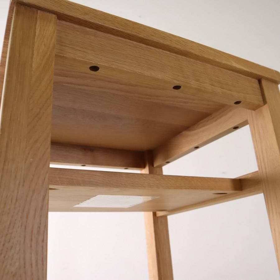 無印良品 無垢材サイドテーブルベンチ 板座・オーク材 37x37x44cm