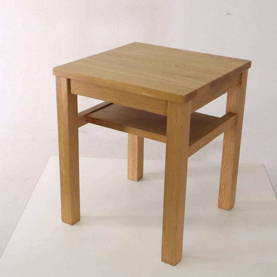 無印良品 無垢材サイドテーブルベンチ 板座・オーク材 37x37x44cm