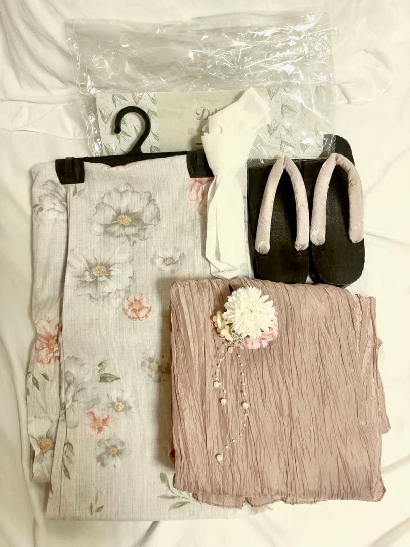 Dita 浴衣 【風花の桃色しらべ】 5点セット売り