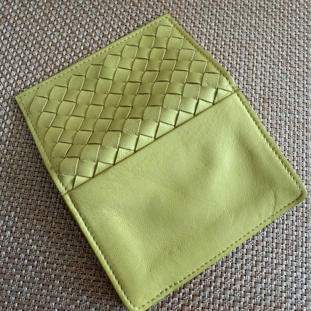 ボッテガヴェネタ 名刺入れ イントレチャート レモンイエロー