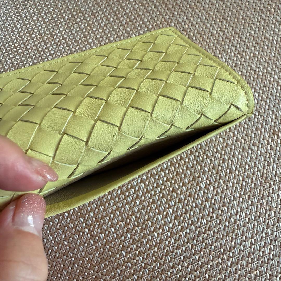 ボッテガヴェネタ 名刺入れ イントレチャート レモンイエロー