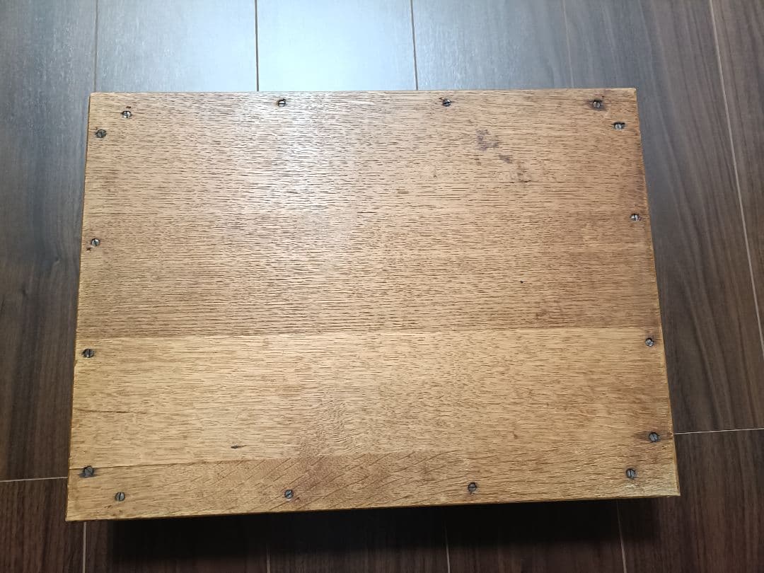 イギリスアンティーク　木製トレーハンドル付