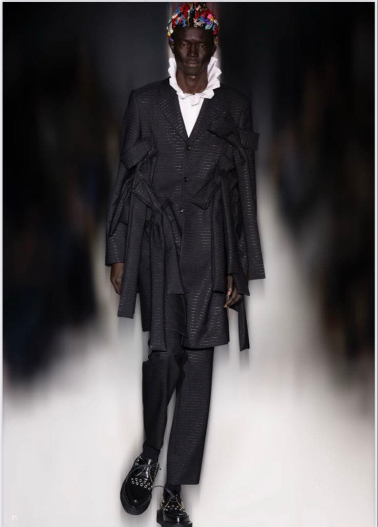 コムデギャルソンオムプリュス　2025SS リボン付きロングジャケット