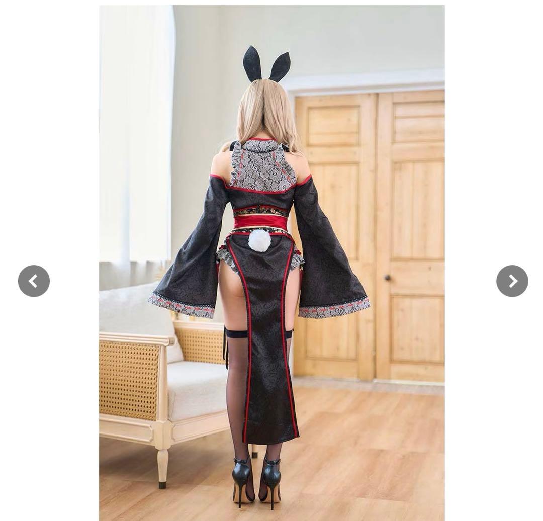 Malymoon マリームーン　ロングスリット巫女バニー　ブラック