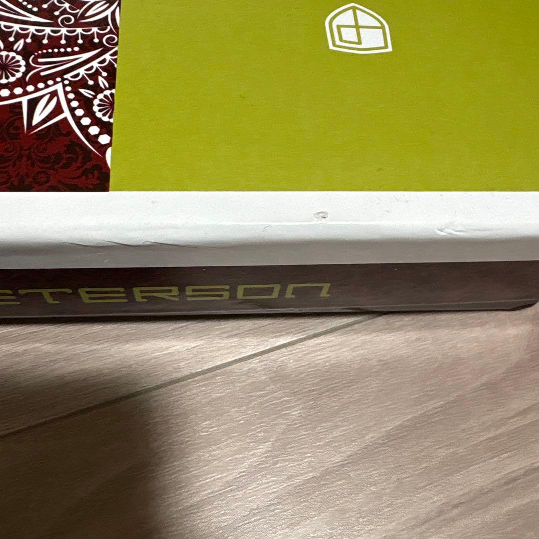 PETERSON 多色花柄 レザー長財布 箱付き　光沢　緑系　欧州　ピーターソン