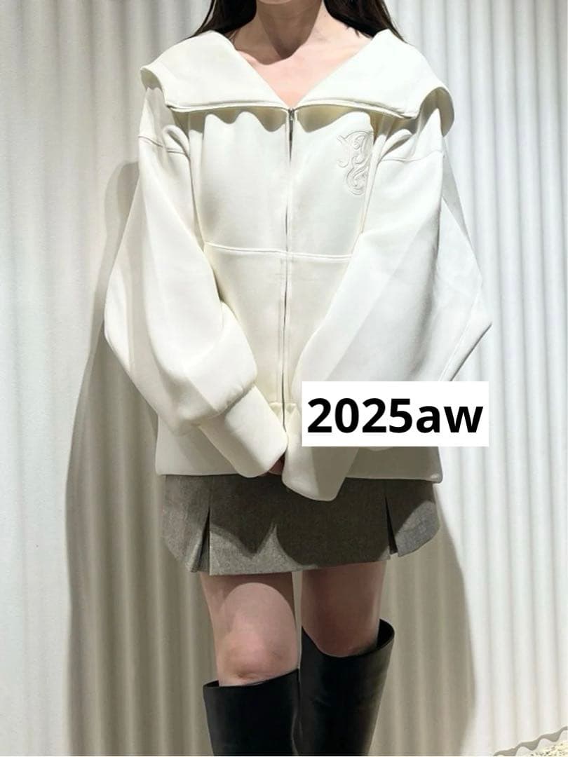 snidel ボリュームパーカー　白