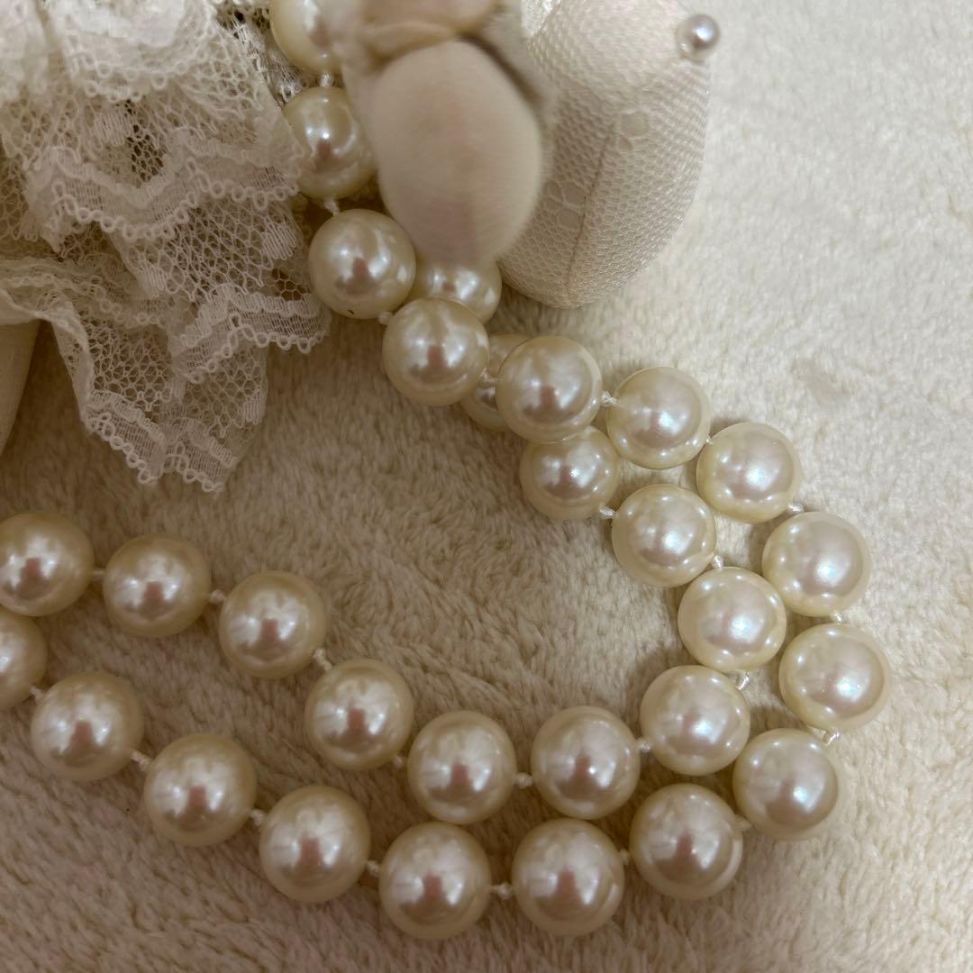 フォクシー　ネックレス　2連パール