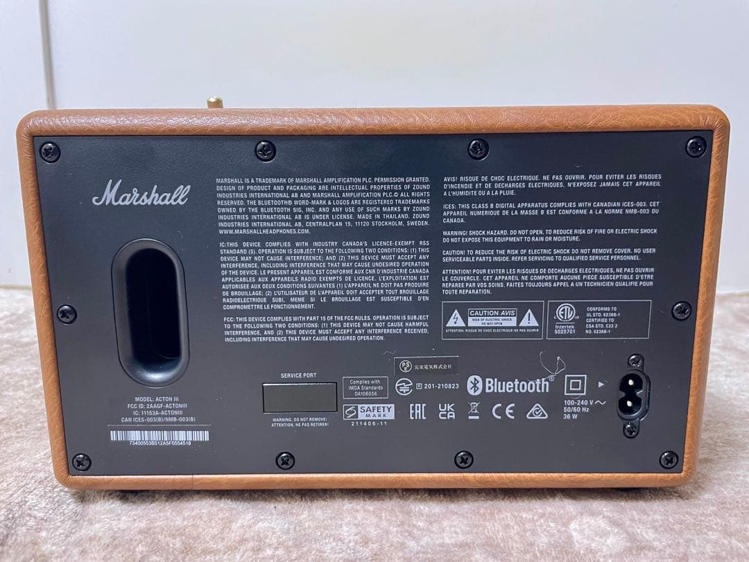 ⭕️極美品。国内正規品⭕️Marshall スピーカー ActonⅢ ブラウン