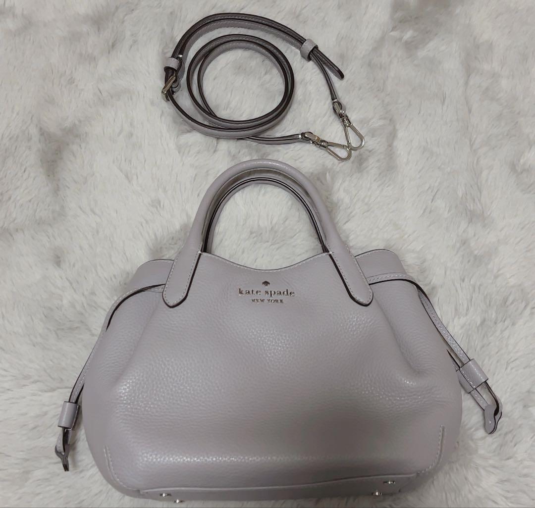 【美品】kate spade ダンプリング　スモール　サッチェル　グレー