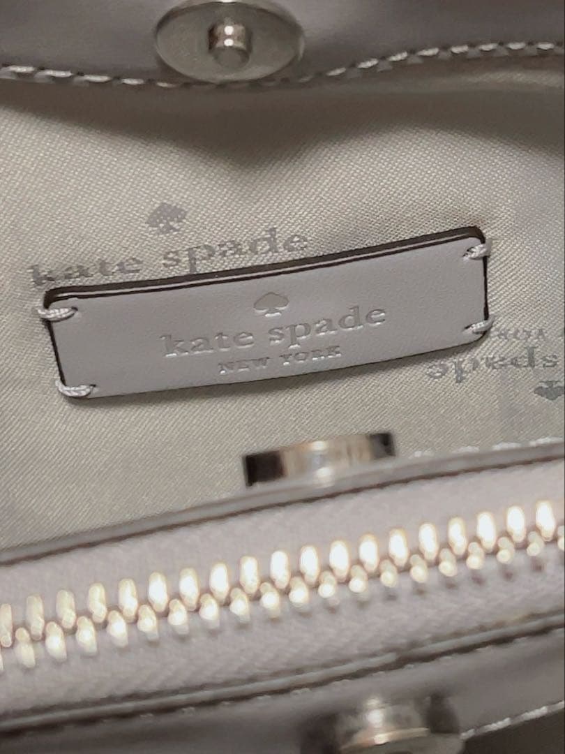 【美品】kate spade ダンプリング　スモール　サッチェル　グレー