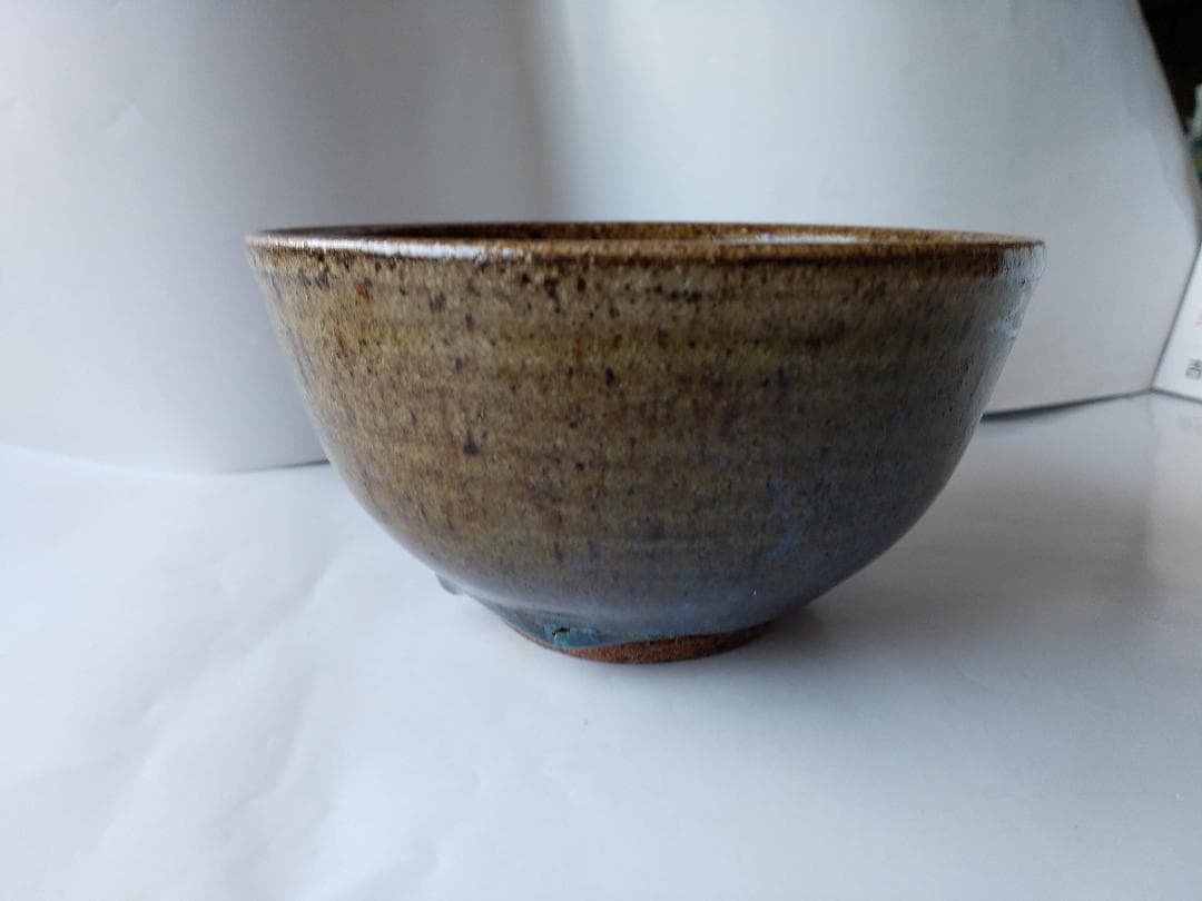 こぶし志窯 山岡三秋 窯変玉虫辰砂 茶碗 共箱 北海道 岩見沢 茶道 茶器 美品