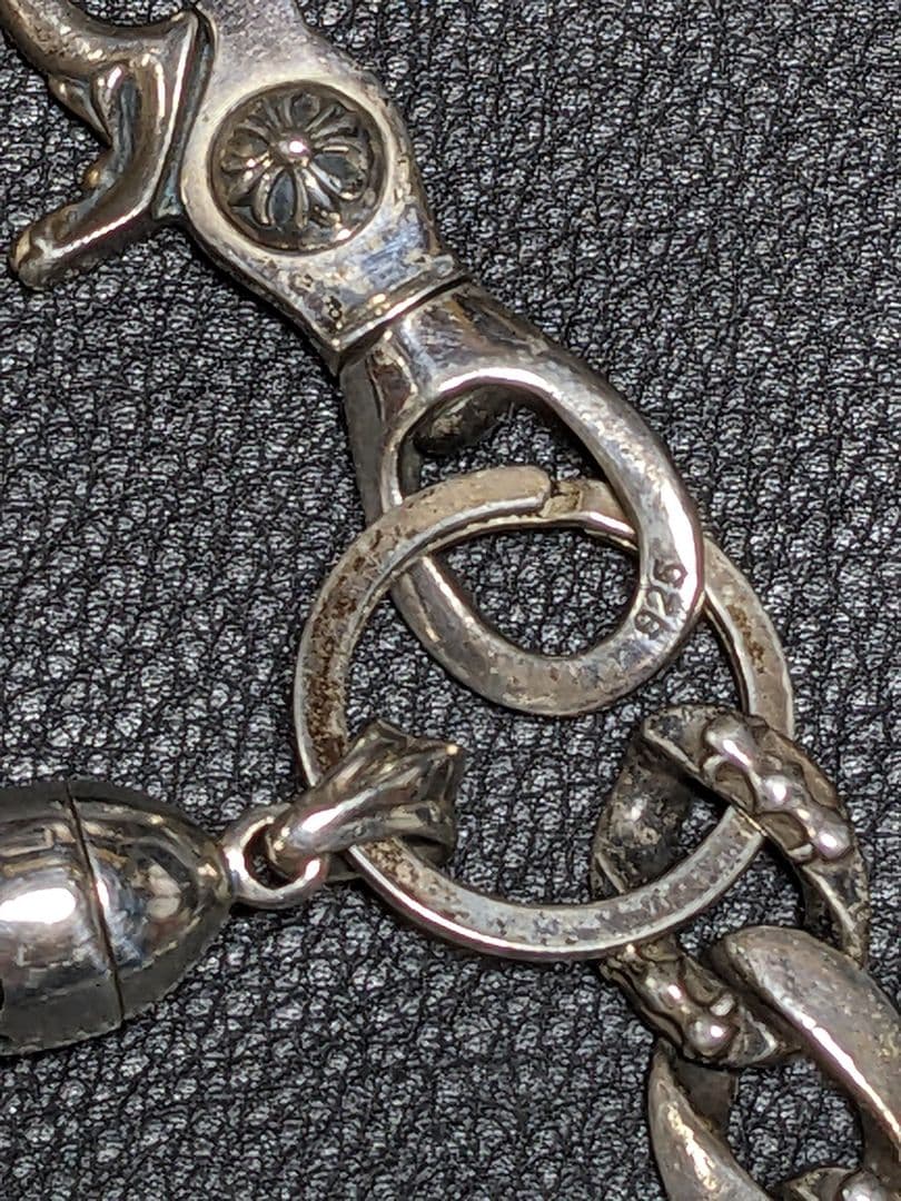 専用　シルバー925　ウォレットチェーン ネジ式チャーム護符入付き　ノーブランド