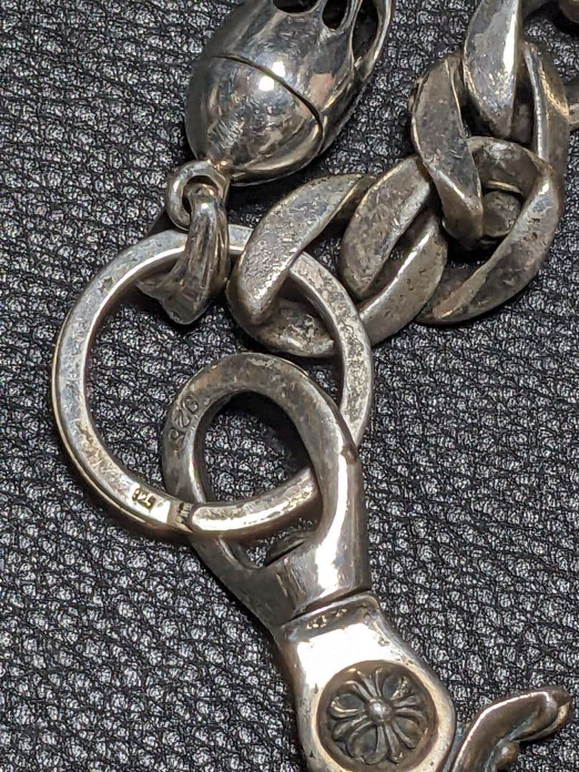 専用　シルバー925　ウォレットチェーン ネジ式チャーム護符入付き　ノーブランド