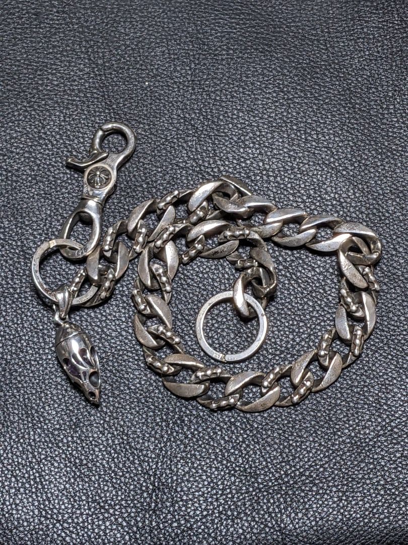 専用　シルバー925　ウォレットチェーン ネジ式チャーム護符入付き　ノーブランド