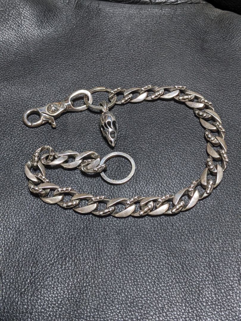 専用　シルバー925　ウォレットチェーン ネジ式チャーム護符入付き　ノーブランド