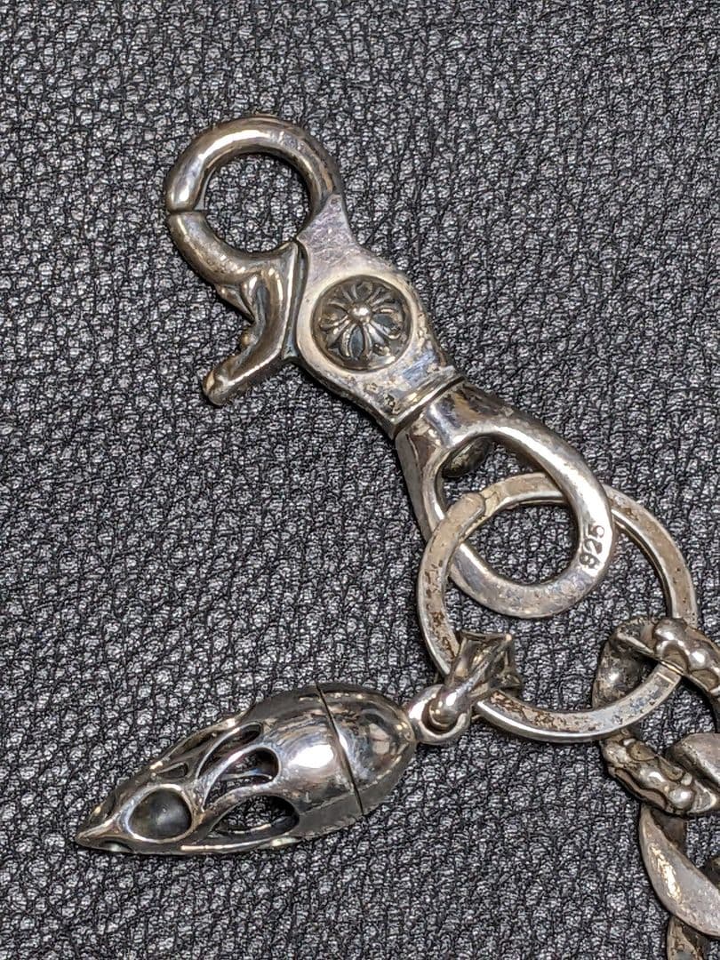 専用　シルバー925　ウォレットチェーン ネジ式チャーム護符入付き　ノーブランド