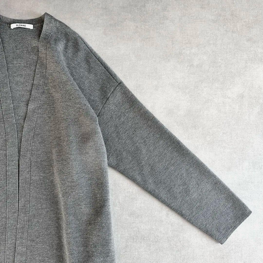 美品▲定価4.7万▲SLOANE / 12Gメリノウールミラノリブガウン▲グレー