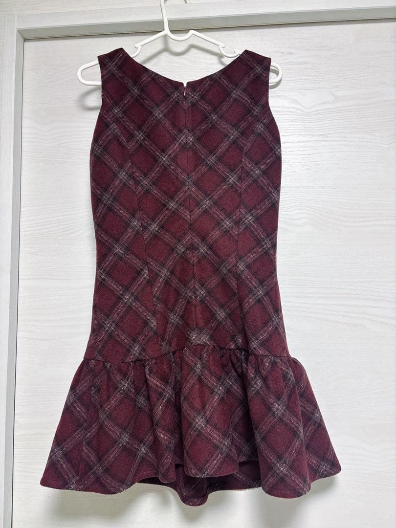 mel Darich タータンチェックノースリミニワンピース