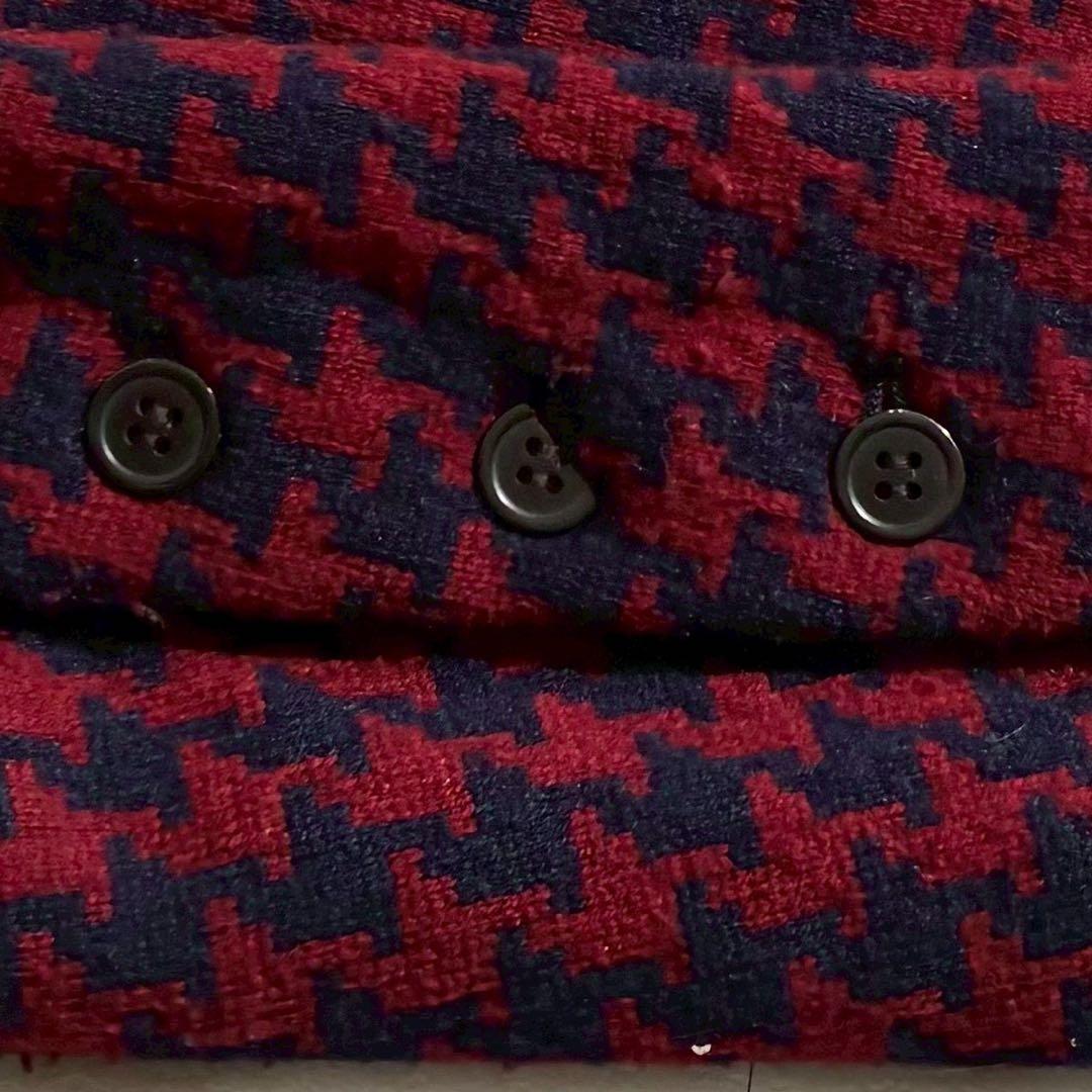 ジャケット・アウター Y's cashmere Knit Jacket Houndtooth red