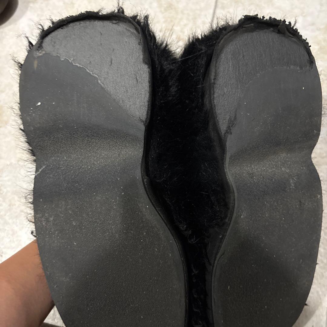 SLY LONG FUR SANDAL ロングファーサンダル m スリッポン