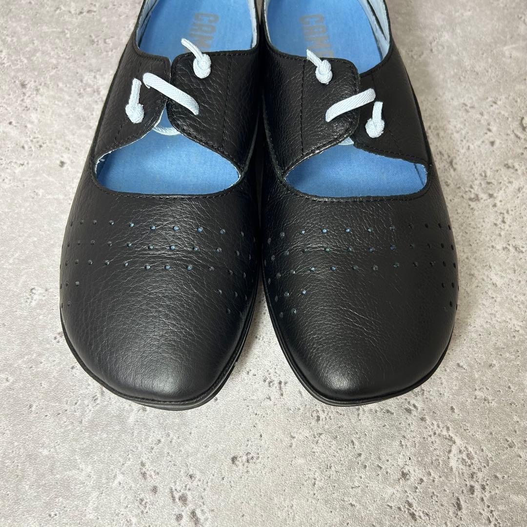 【美品】CAMPERカンペール ライトニナ レザー フラットシューズ