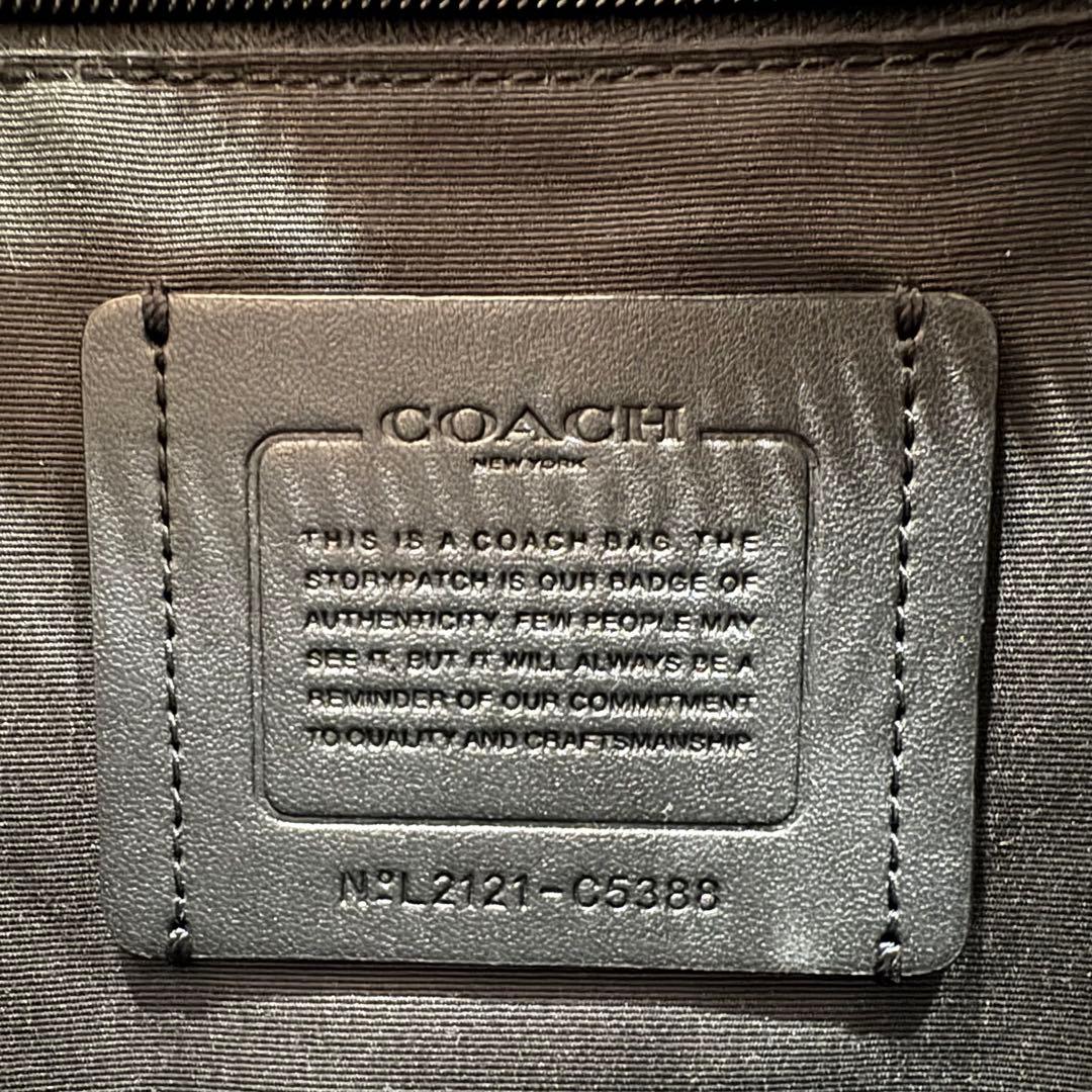 極美品✨ コーチ リュック トンプソン 2室 ビジネス A4 レザー ブラック