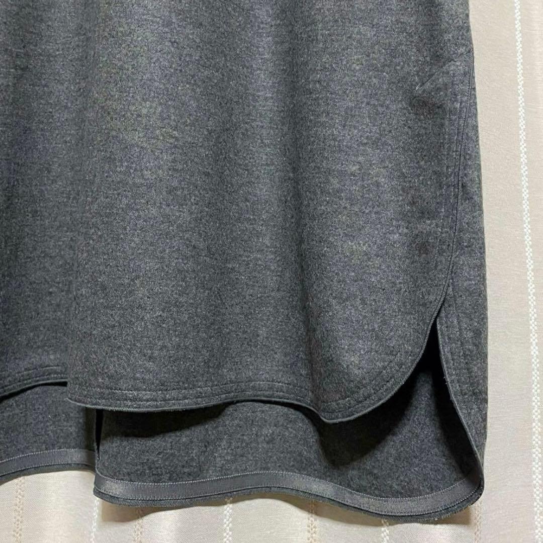 【 Leilian 】レリアン ストレッチ ウール ワンピース 11号 グレー