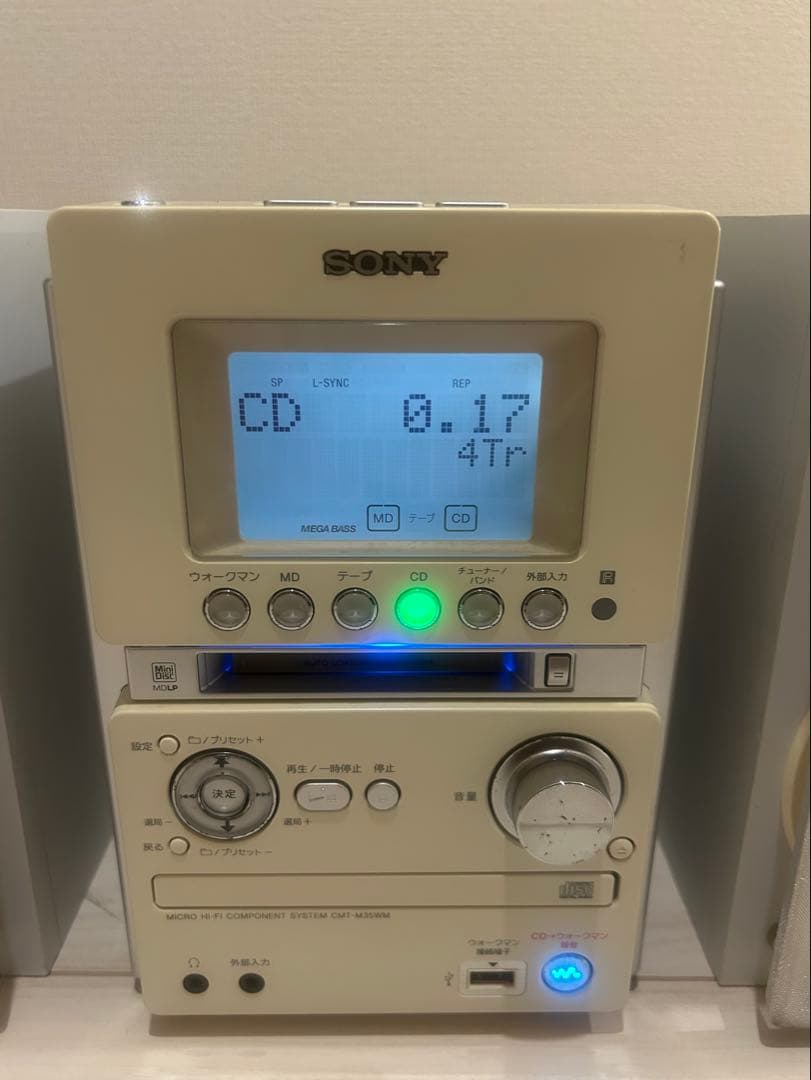 動作確認済 美品 SONY CMT-M35WM ミュージックコンポ リモコン付き