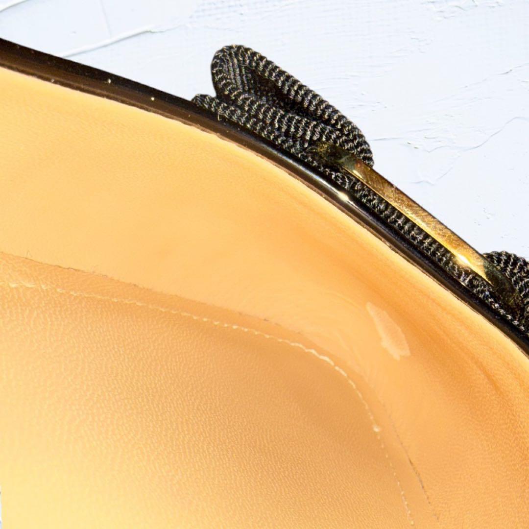 フェラガモ 黒 リボン バレエシューズ☆